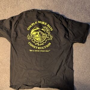 Couple More Days Construction Black Tee